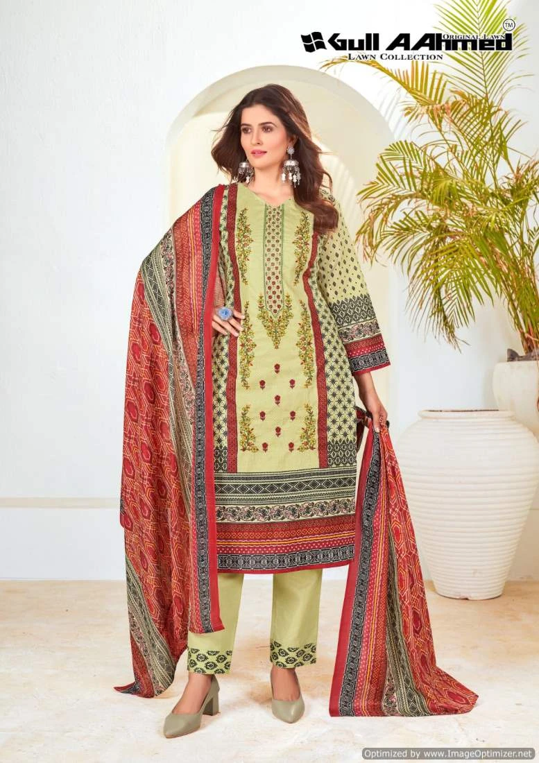 Gull A Ahmed Bin Saeed Vol 5 Lawn Cotton Wholesale Pakistani Salwar Suit Catalog — Wholesale Salwar Suits, MPA wholesale from Surat - Gallery Image 6